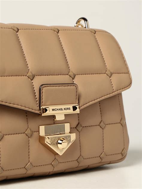 michael kors leather camel handbag|Michael Kors leather handbags sale.